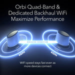 NETGEAR® Orbi RBKE962 (AXE11000) Quad-Band WiFi 6E Mesh - 2 node