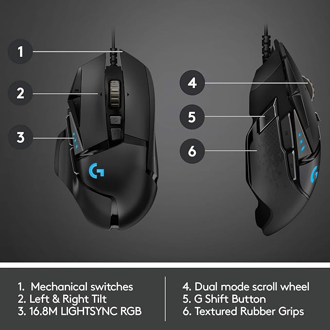 Logitech G502 HERO Performance RGB Mouse
