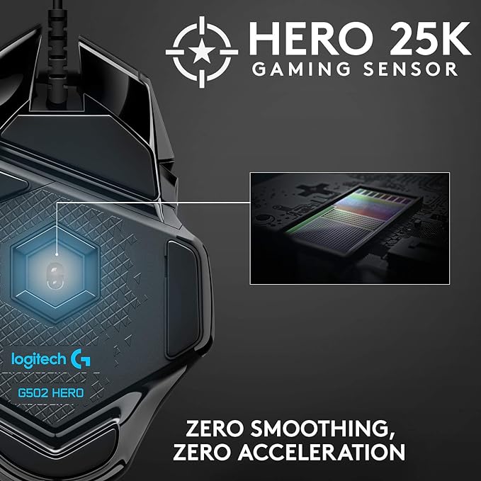 Logitech G502 HERO Performance RGB Mouse
