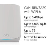 Netgear Orbi RBK762 (AX5400) Tri-Band WiFi-6 Mesh - 2 node
