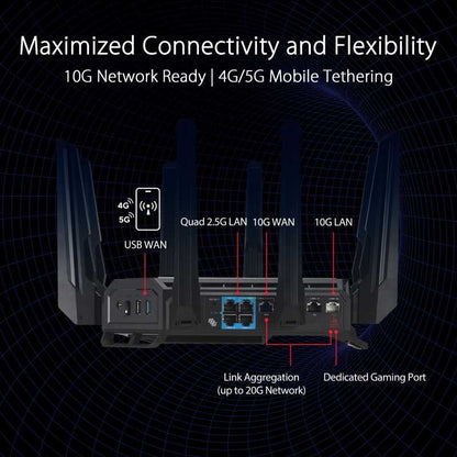 ASUS GT-BE98 (BE25000) - Quad-band WiFi 7 Gaming Router