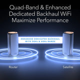 NETGEAR® Orbi RBE972 (BE27000) Quad-Band WiFi 7 Mesh - 2 node